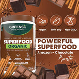Greens+ Organic Superfood Chocolate 240g packaging