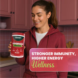 Greens+ Organic Superfood Reds Powder 322g scoop with powder