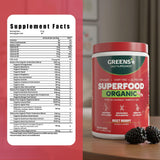 Greens+ Organic Superfood Reds Powder with fresh fruits