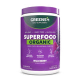 Greens+ Organic Superfood Wild Berry 240g front view