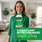 Greens+ Veggie Capsules opened bottle with capsules inside