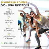 Greensential Magnesium Supplement 500mg bottle on a wooden table