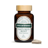 Greenworks Nature's Rest melatonin-free sleep aid 60 capsules front view