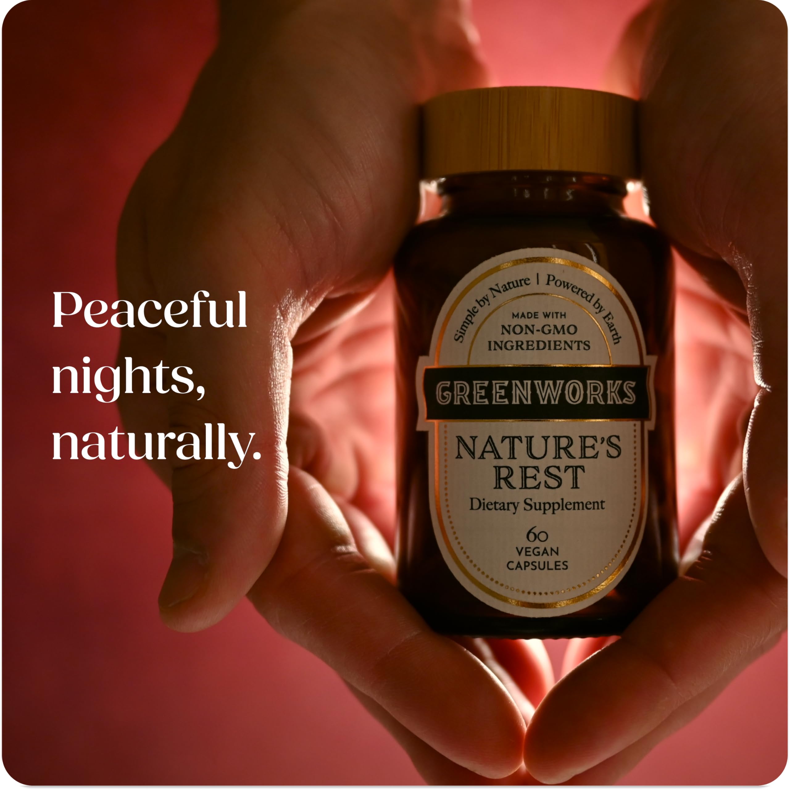 Greenworks Nature's Rest melatonin-free sleep aid with eco-friendly packaging
