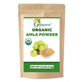 Grenera Organic Amla Powder 998g front view with resealable pouch