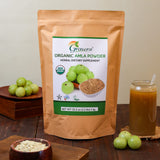 Grenera Organic Amla Powder 998g side view with zip lock pouch