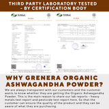 Grenera Organic Ashwagandha Powder scoop with powder