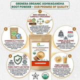 Grenera Organic Ashwagandha Powder with measuring spoon