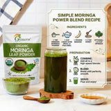 Grenera Organic Moringa Powder 1030g packaging close-up