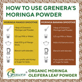 Grenera Organic Moringa Powder with tea ingredients