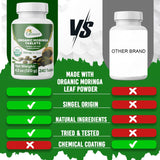 Grenera Organic Moringa Tablets close-up of a single tablet