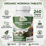 Grenera Organic Moringa Tablets showing uncoated tablet form