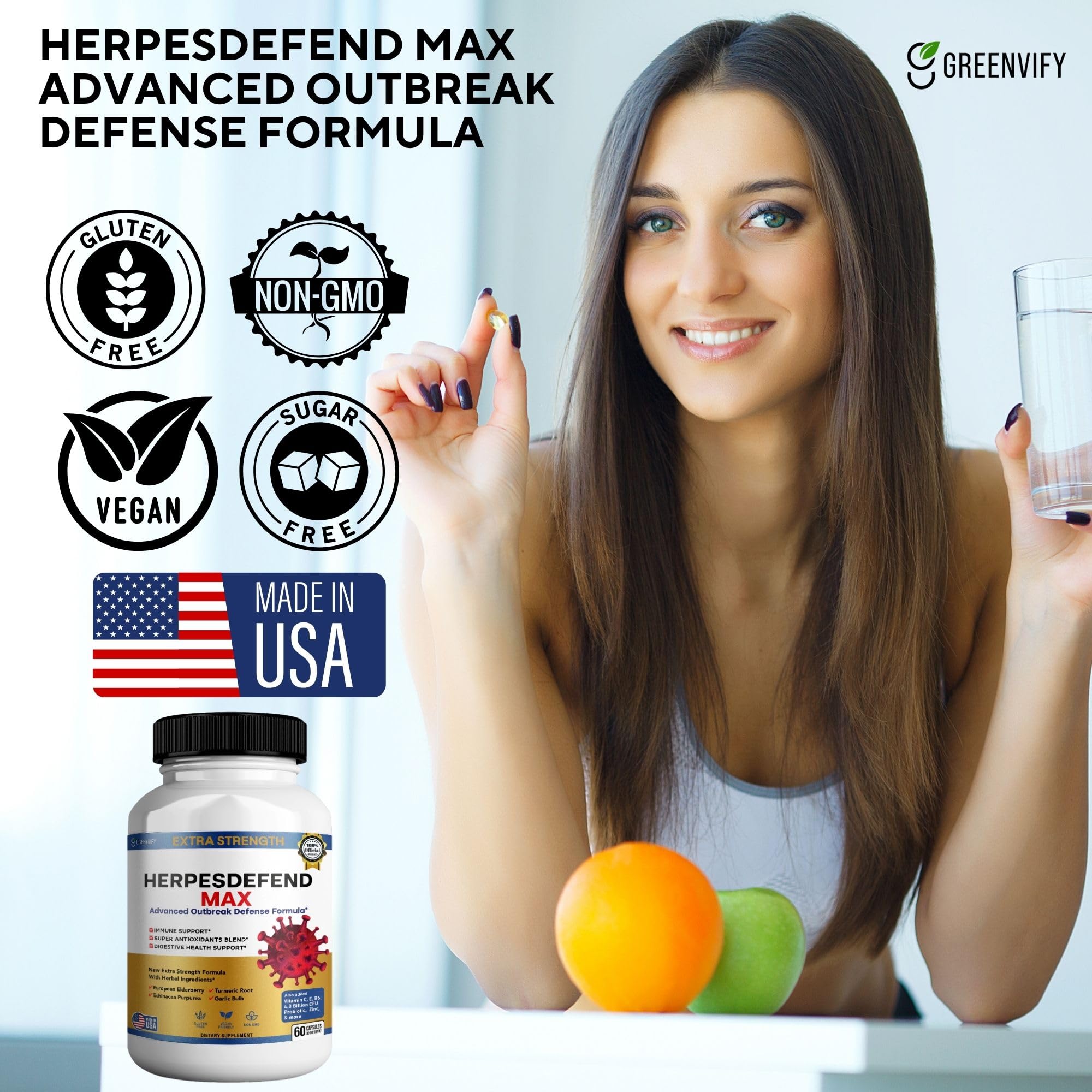 GRENVIFY Elderberry Supplement bottle with a white background
