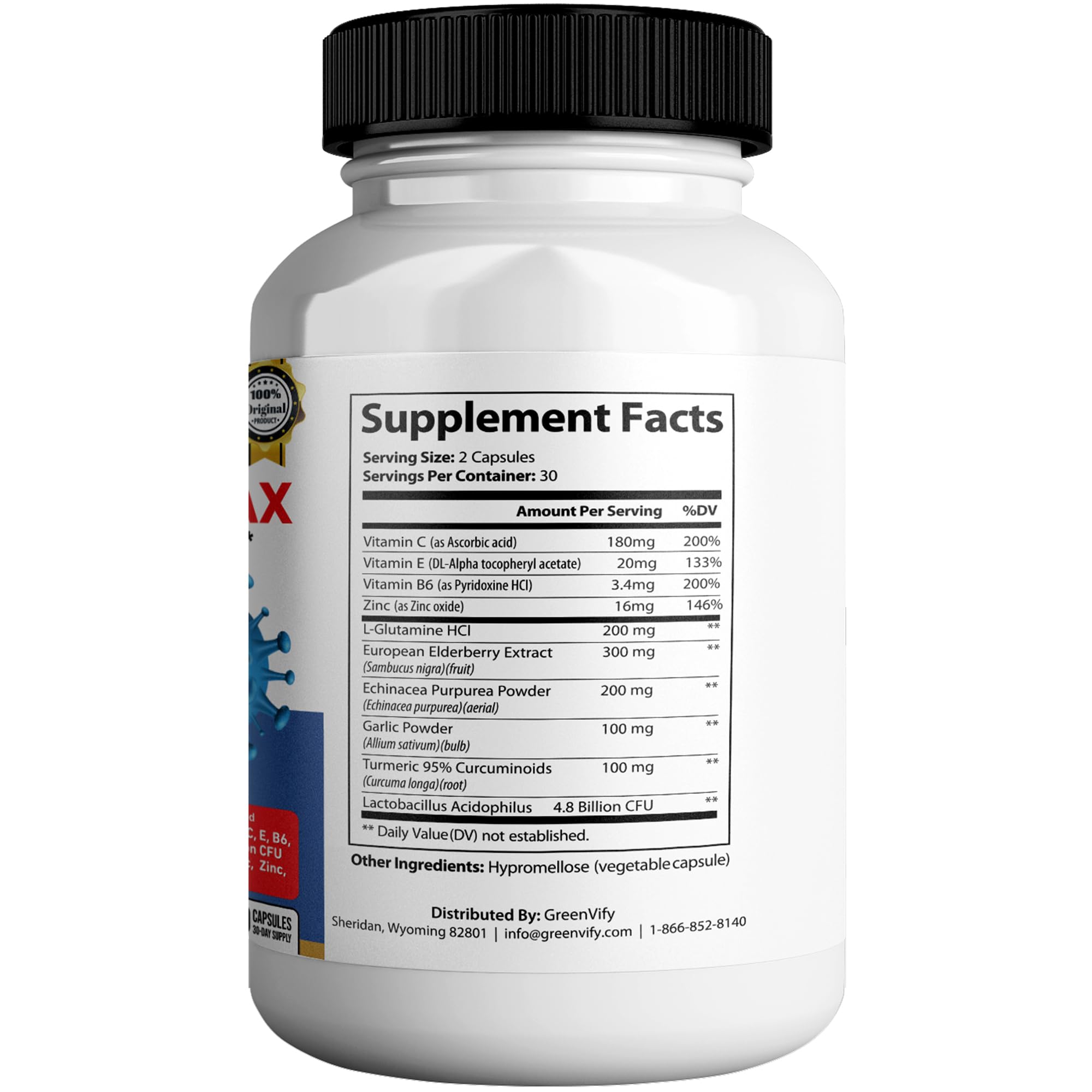 GRENVIFY Elderberry Supplement with a measuring spoon