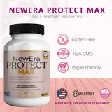 GRENVIFY Protect Max bottle with capsules on a wooden surface