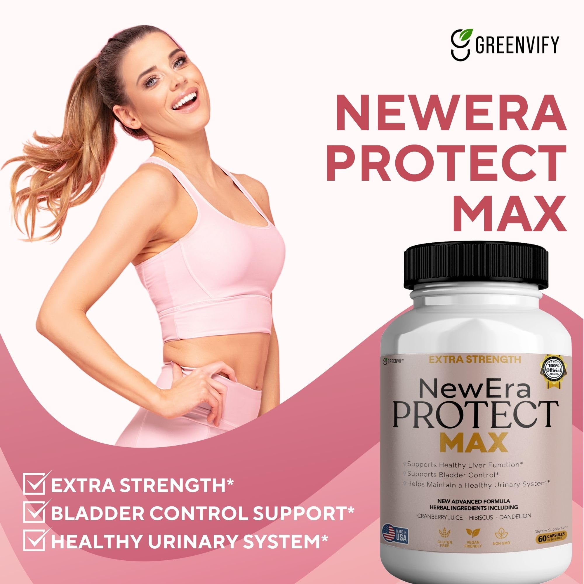 GRENVIFY Protect Max Supplement ingredients list on the back of the bottle