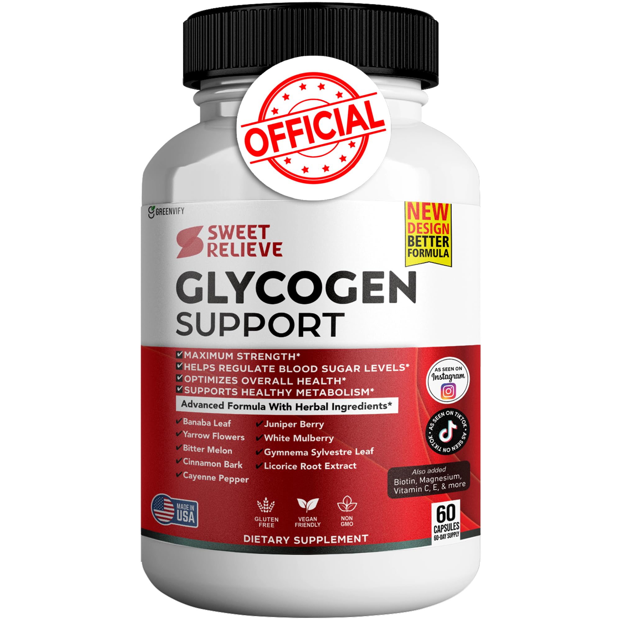 GRENVIFY Sweet Relief Glycogen Support 68g front view