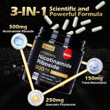 Grevol Liposomal NAD+ Resveratrol Supplement bottle side view