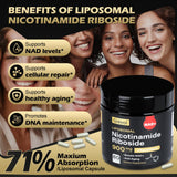 Grevol Liposomal NAD+ Resveratrol Supplement capsules close-up