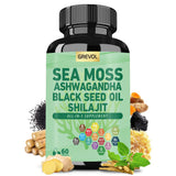 Grevol Sea Moss Capsules front view with packaging