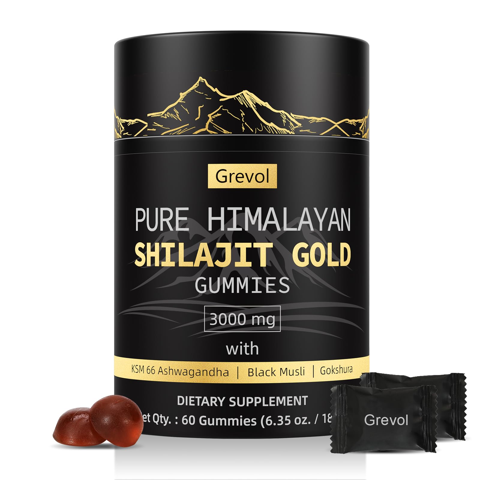 Grevol Shilajit Gummies 300mg front view