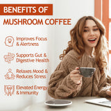 GRGTP Adaptogenic Mushroom Coffee Blend powder in a cup