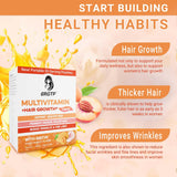 GRGTP Multivitamin Liquid 15.22 Fl Oz Peach Mango bottle with fruits