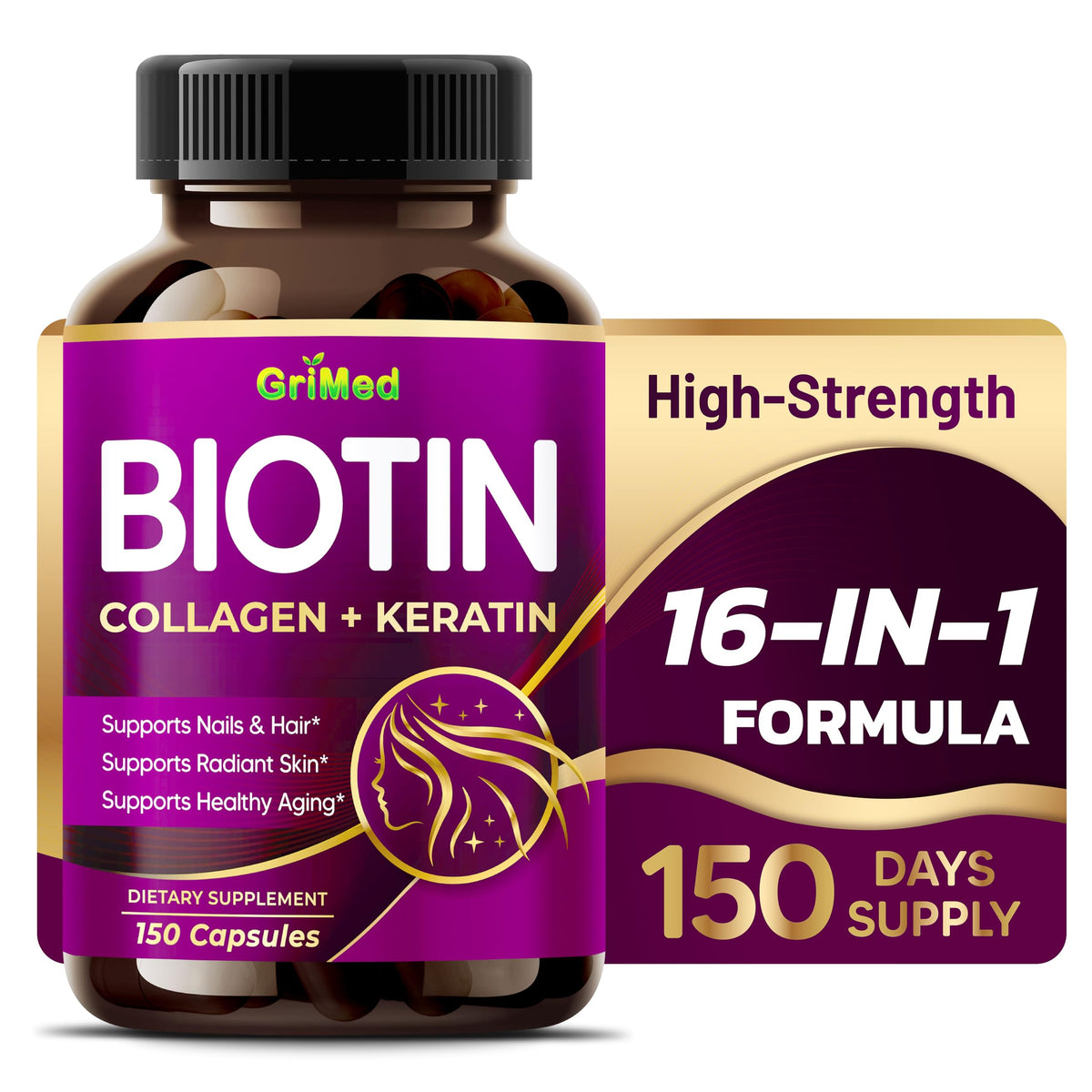 GriMed Collagen Capsules bottle front view