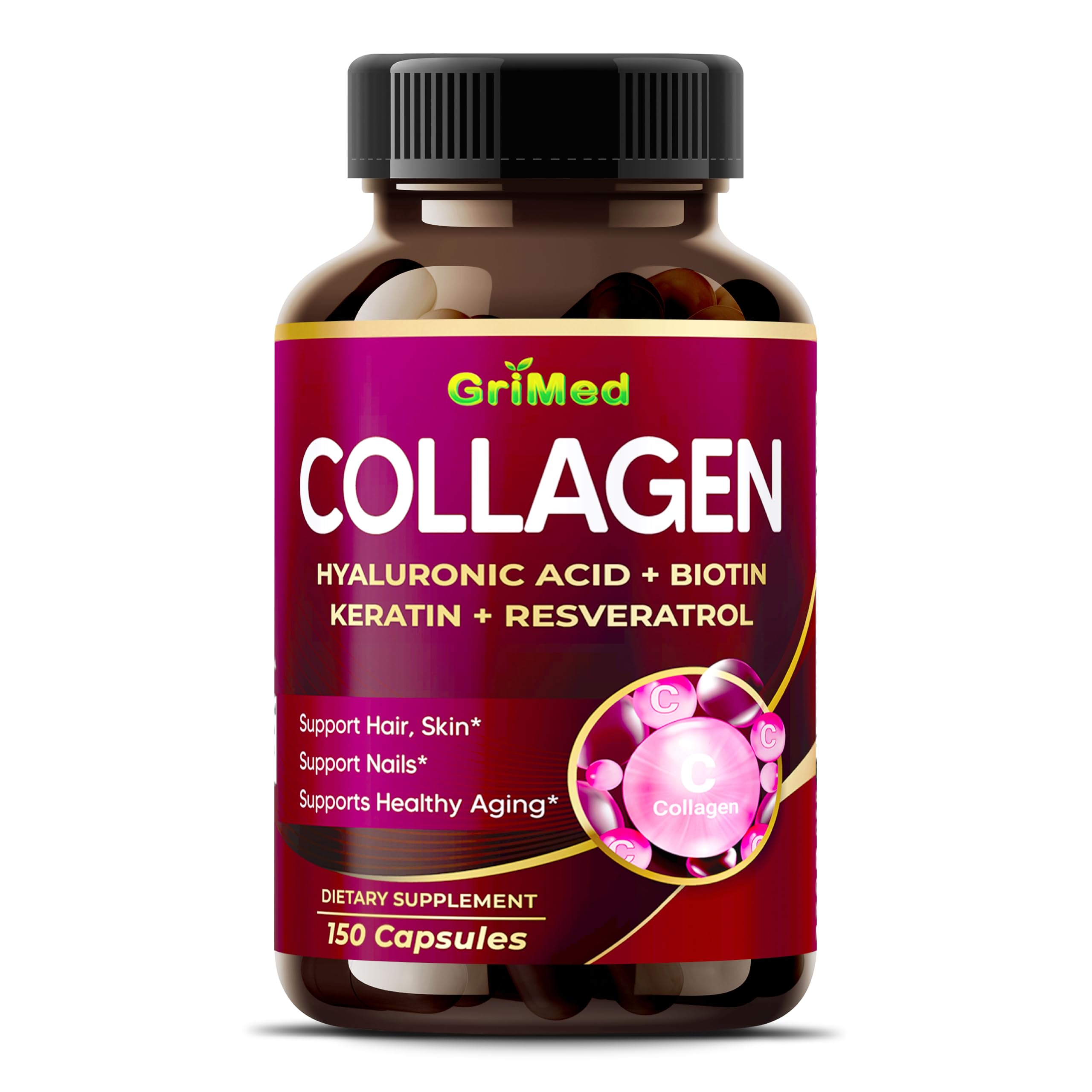 GriMed Collagen Peptides Complex 150 Capsules front view
