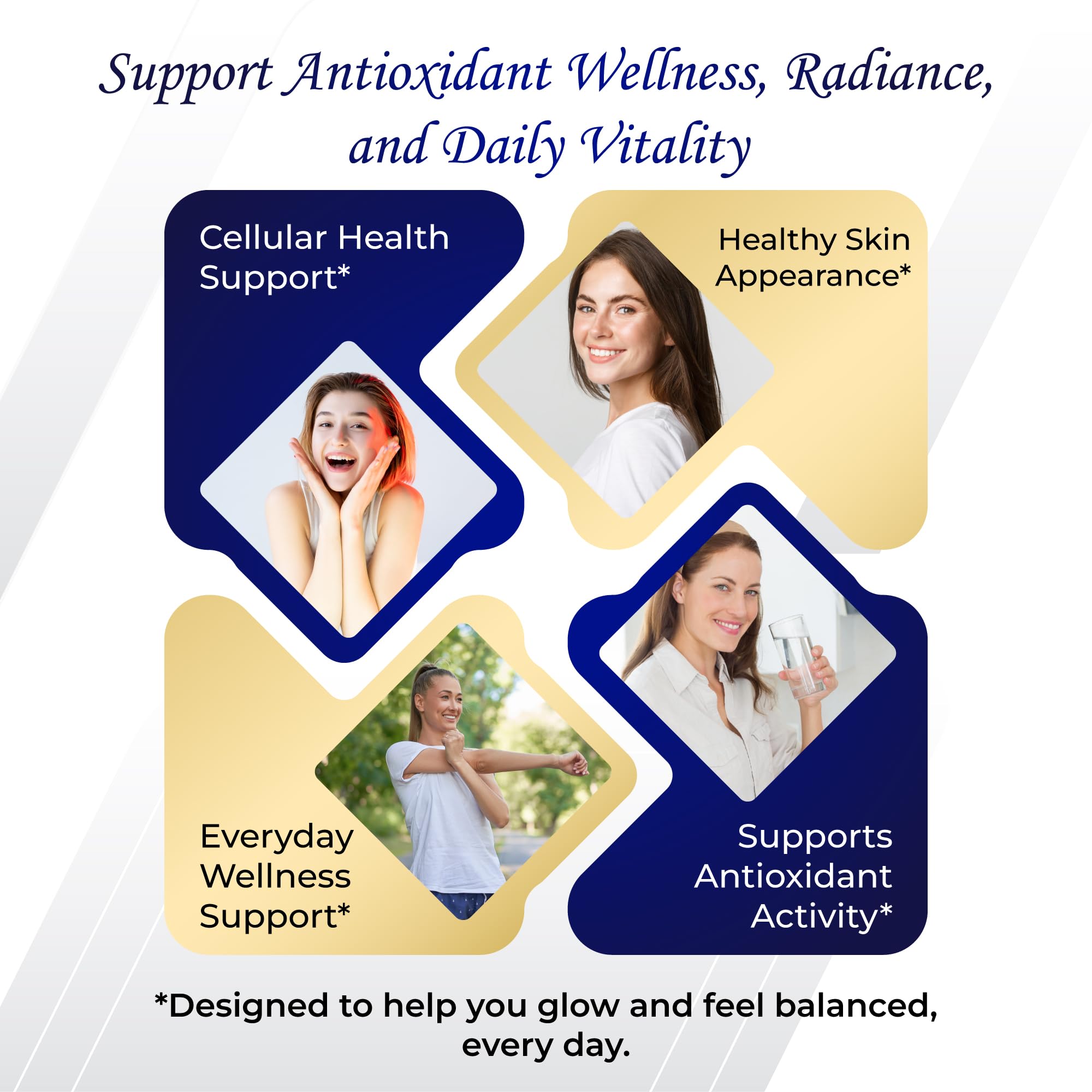 GriMed Glutathione Supplement capsules on a wooden table