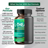 GriMed L-Theanine 1485 mg capsules with measuring spoon