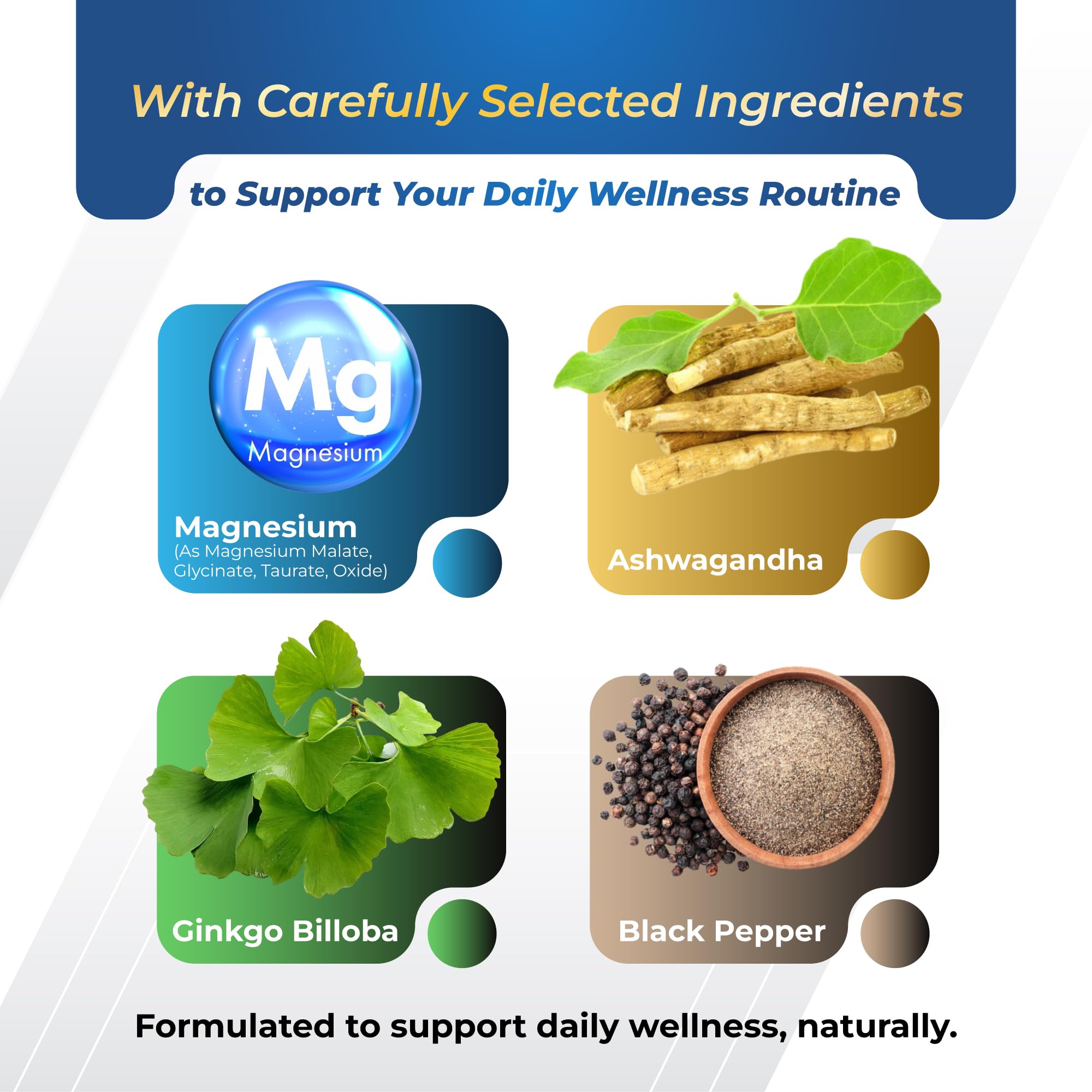 GriMed Magnesium Complex Capsules back view with nutritional information