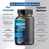 GriMed Magnesium Complex Capsules lifestyle scene with a glass of water