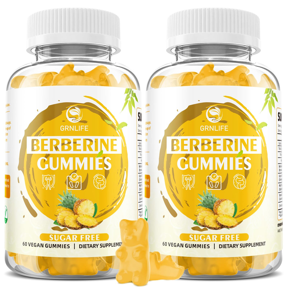 GrnLife Berberine Gummies 60 Count front view