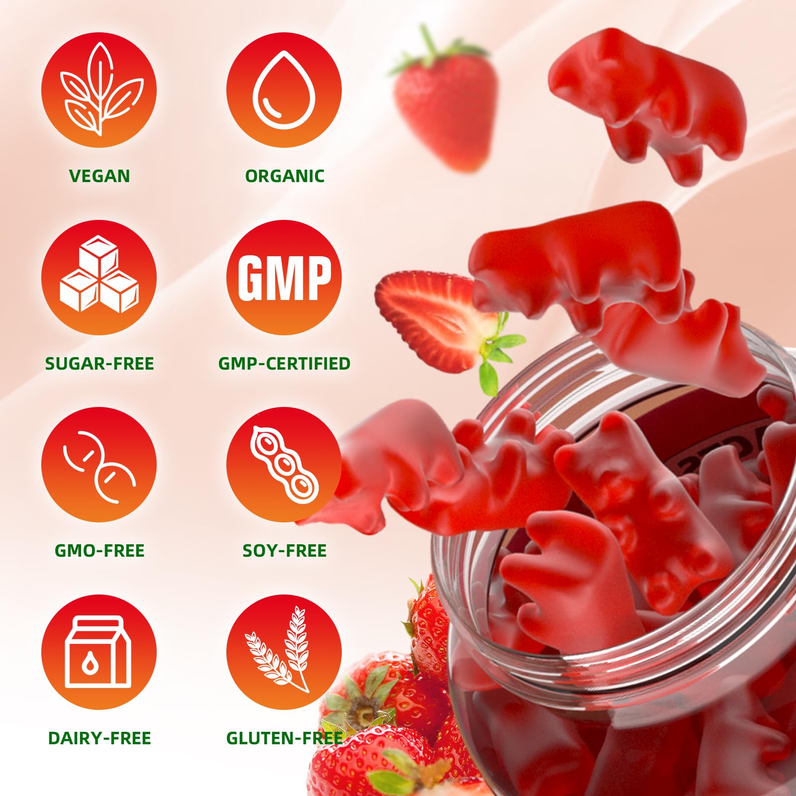 GrnLife Calcium Citrate Gummies 1000mg bottle with gummies