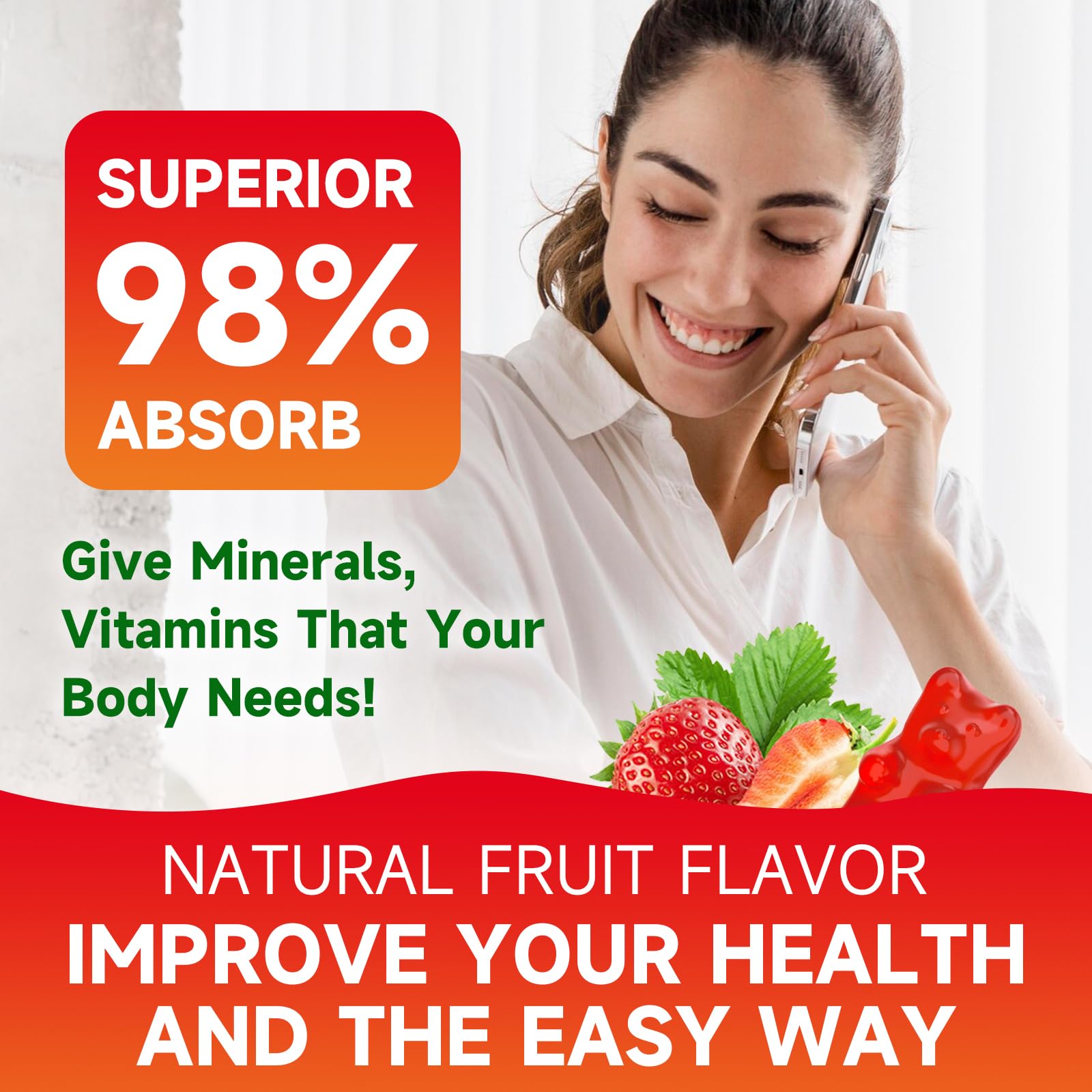 GrnLife Calcium Citrate Gummies 1000mg in a hand