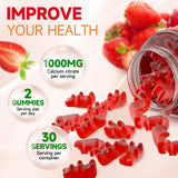 GrnLife Calcium Citrate Gummies on a wooden table