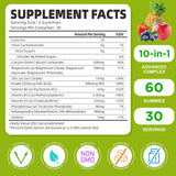 GrnLife Calcium Magnesium Zinc Gummies back view with nutritional information
