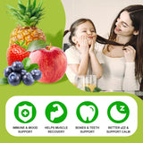 GrnLife Calcium Magnesium Zinc Gummies on a wooden table