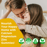GrnLife Calcium Magnesium Zinc Gummies showing serving size of two gummies
