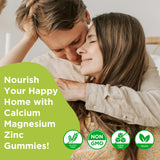 GrnLife Calcium Magnesium Zinc Gummies with a measuring spoon