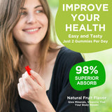 GrnLife Calcium Magnesium Zinc Gummies with fresh pineapple