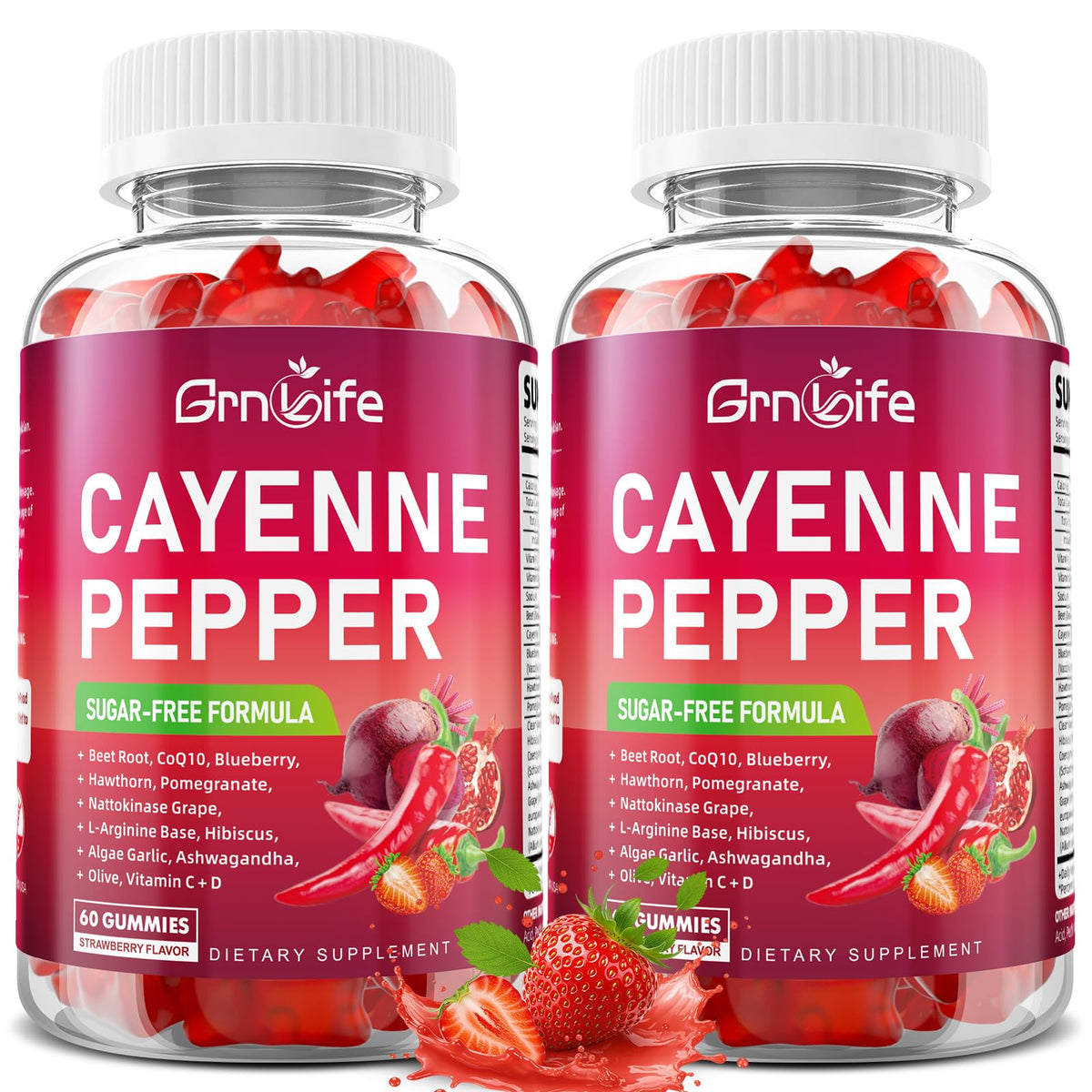 GrnLife Cayenne Pepper Beetroot Gummies front view