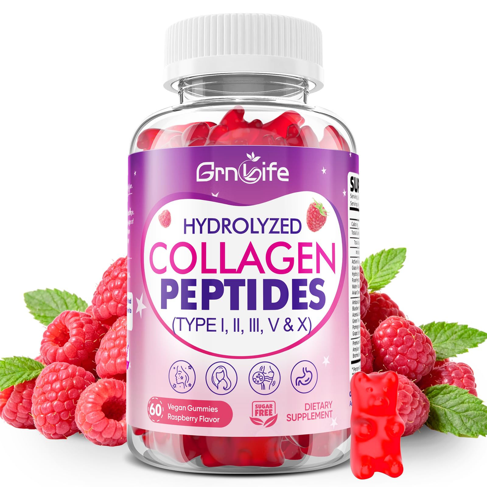 GrnLife Collagen Peptide Gummies bottle front view