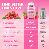 GrnLife Cortisol Gummies with fresh raspberries