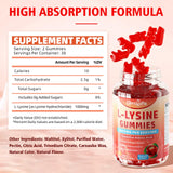 GrnLife L-Lysine Gummies 1000mg side view of bottle