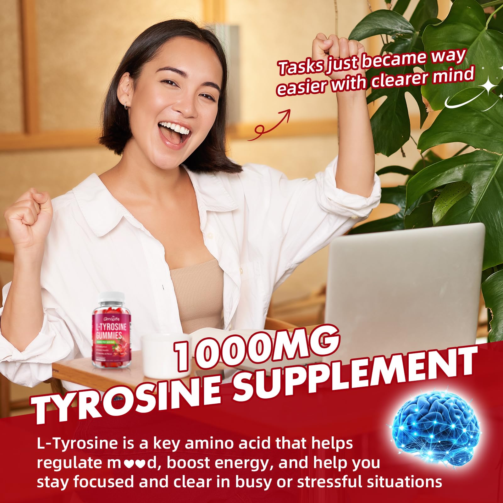 GrnLife L Tyrosine Gummies 1000mg nutritional information
