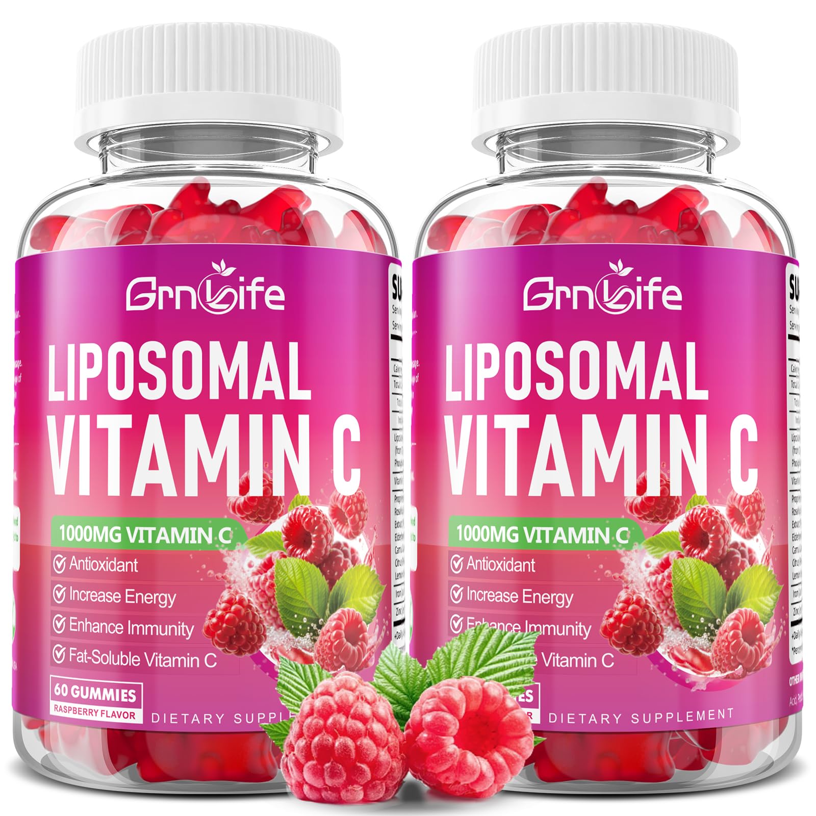 GrnLife Liposomal Vitamin C Gummies 1000mg front view