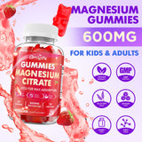 GrnLife Magnesium Citrate Gummies 600MG bottle with a measuring cup