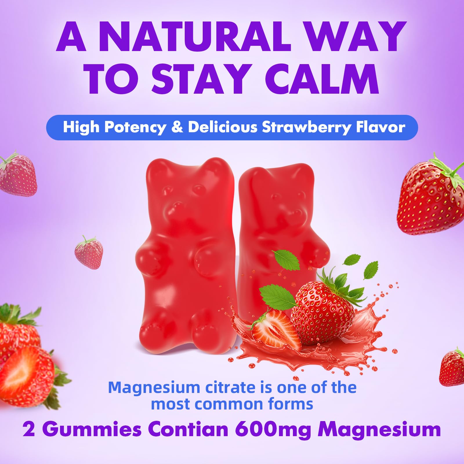 GrnLife Magnesium Citrate Gummies 600MG gummies on a spoon